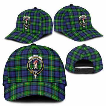 Meldrum Tartan Classic Cap with Family Crest