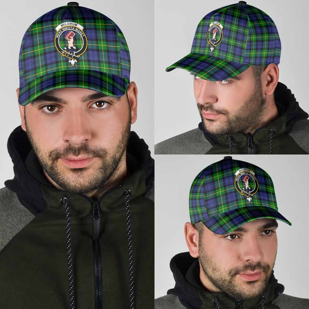 Meldrum Tartan Classic Cap with Family Crest