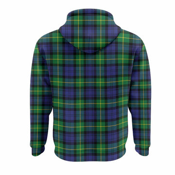 Meldrum Tartan Crest Hoodie Ferocious Lion Style