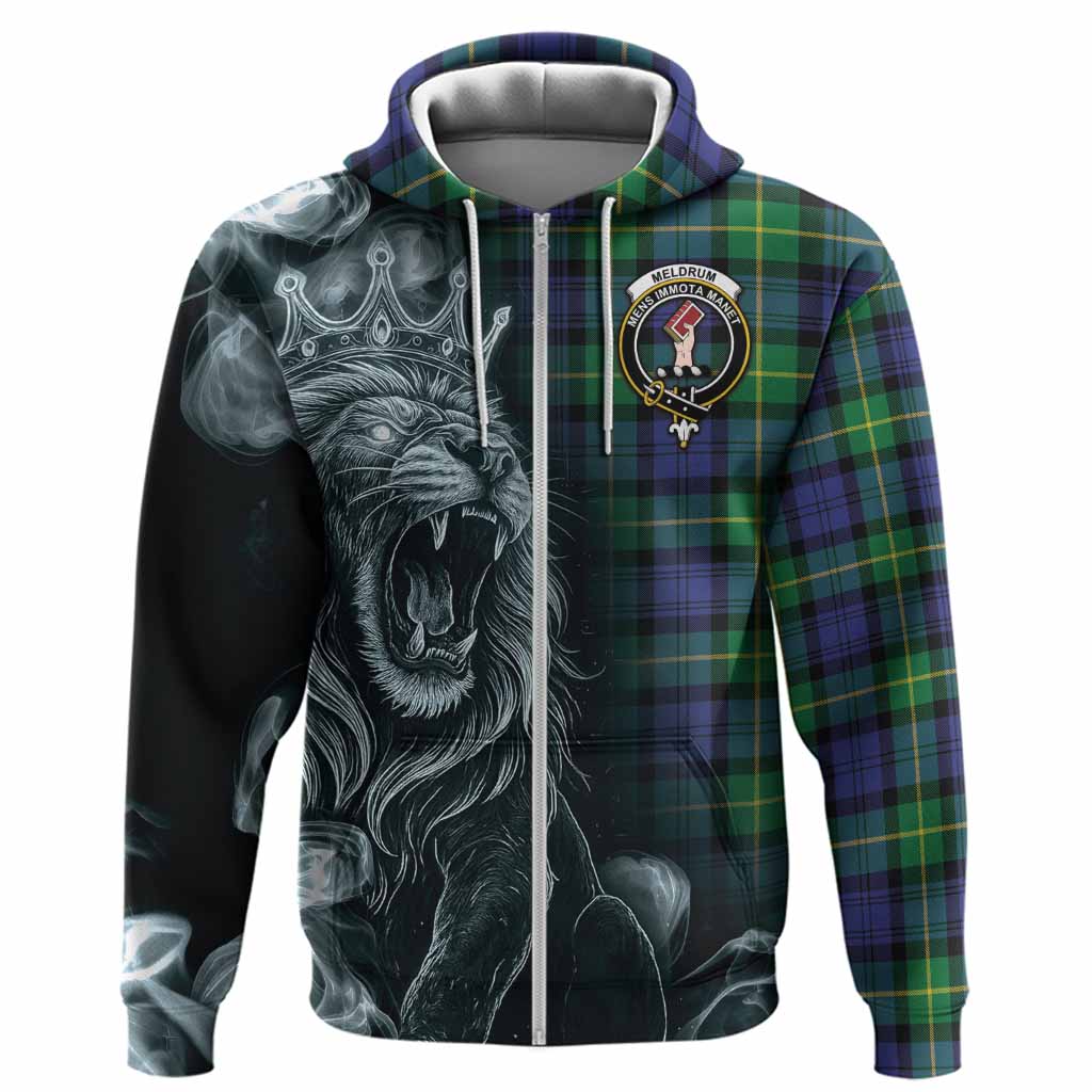 Meldrum Tartan Hoodie Roaring Lion Heritage