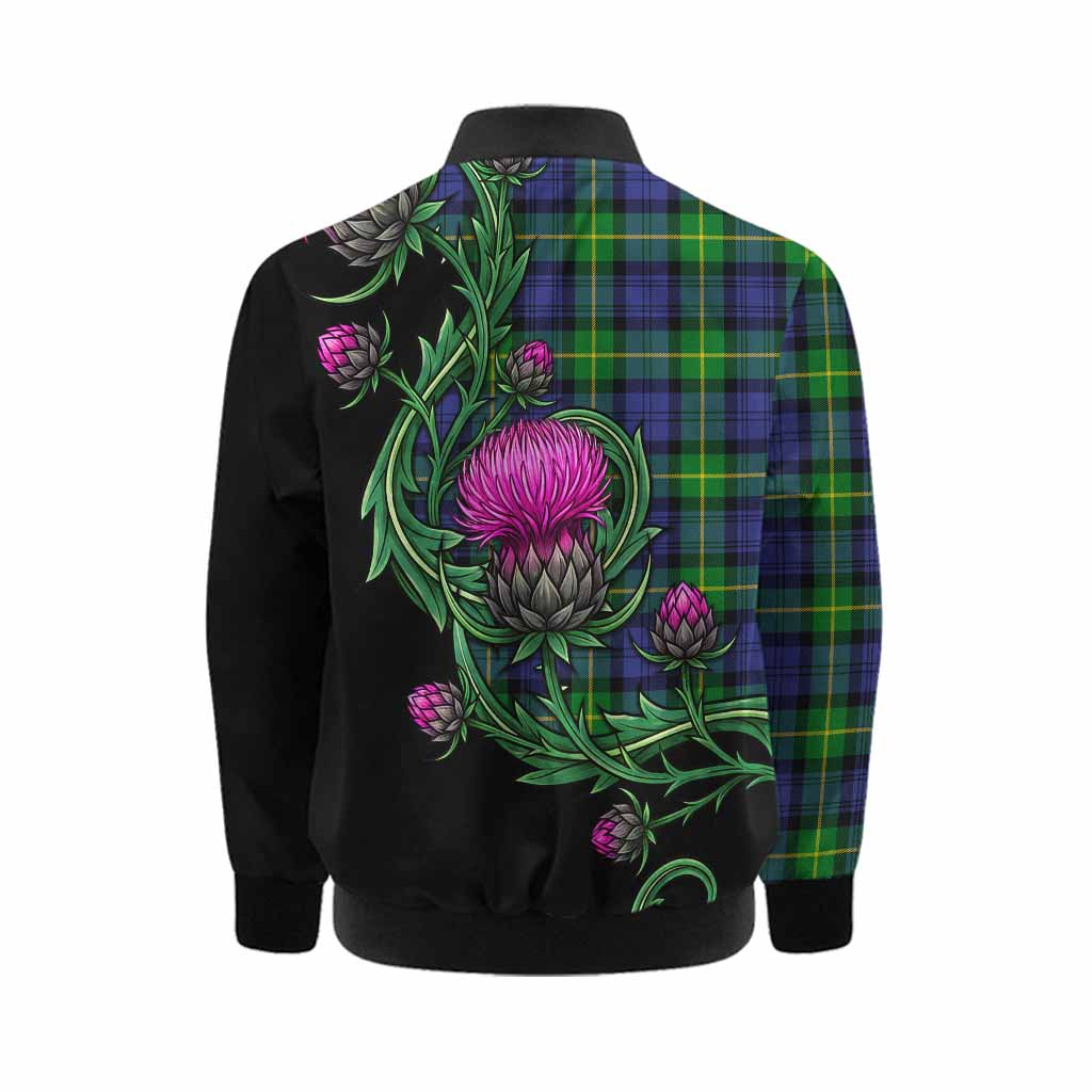 Meldrum Tartan Kid Bomber Jacket Resilient Scottish Thistle Kid - Tartan Vibes Clothing