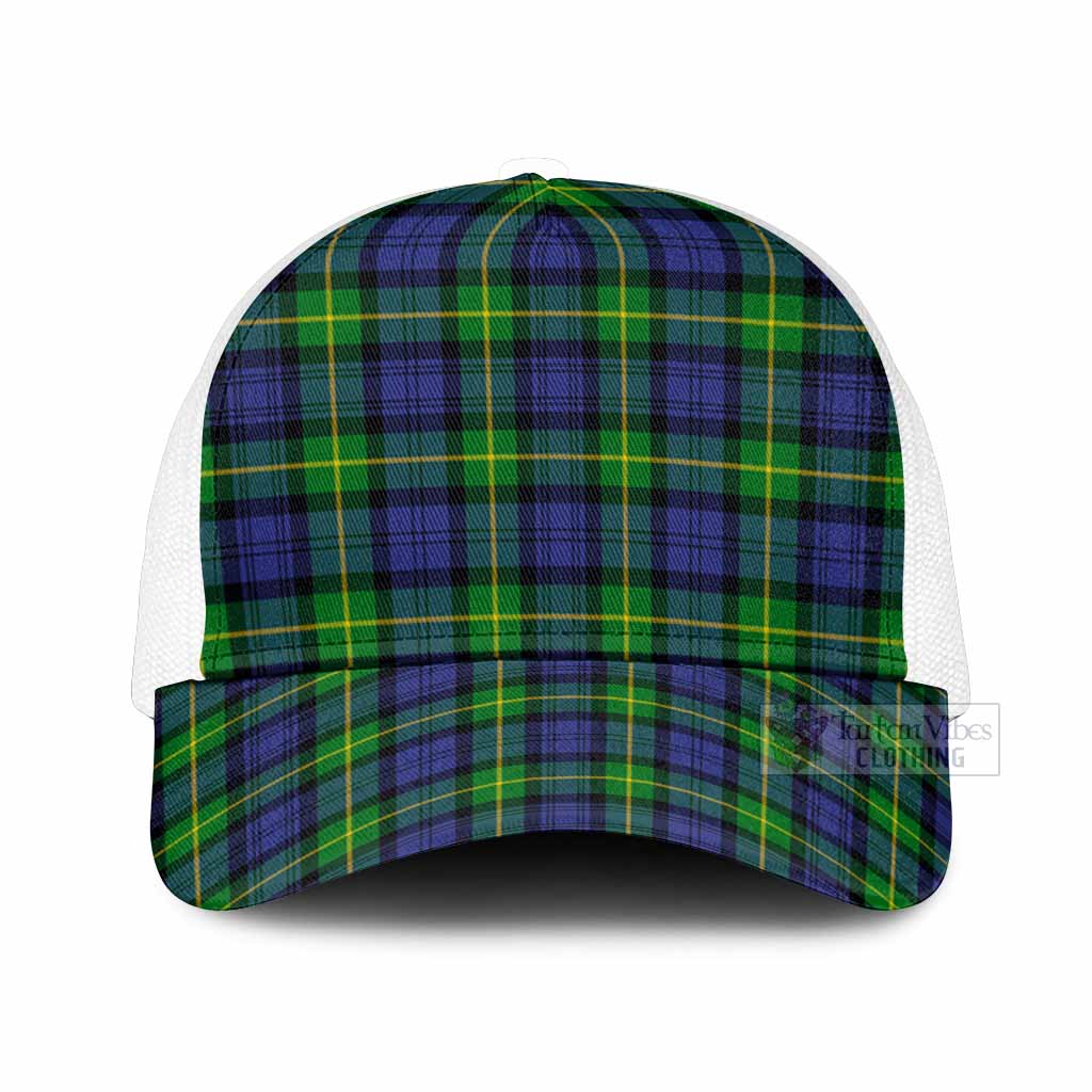 Meldrum Tartan Mesh Trucker Cap One Size (Adjustable) White - Tartan Vibes Clothing