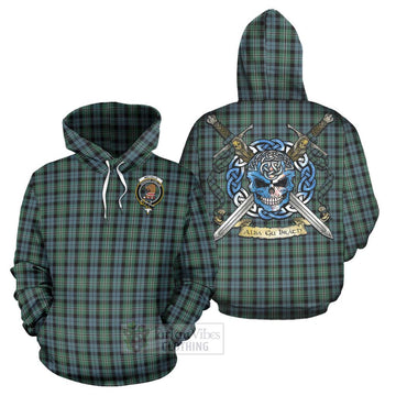 Melville Tartan Hoodie with Family Crest Celtic Skull Style Zip Hoodie - Tartan Vibes Clothing