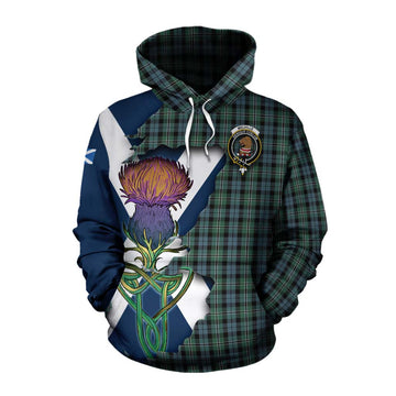 Melville Tartan Family Crest Cotton Hoodie Scottish Thistle Celtic Inspired Pullover Hoodie XS - Tartan Vibes Clothing