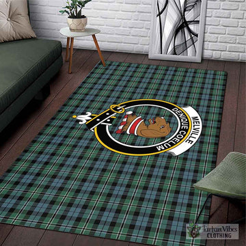 Melville Tartan Area Rug with Family Crest L 59*86 inch (150x220 cm) - Tartan Vibes Clothing