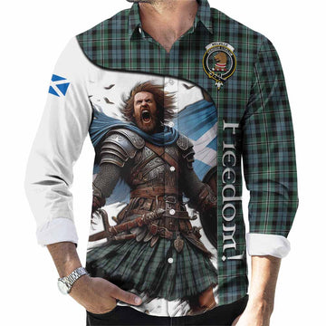Melville Crest Tartan Long Sleeve Button Shirt Inspired by the Freedom of Scottish Warrior Men's Shirt S - Tartan Vibes Clothing