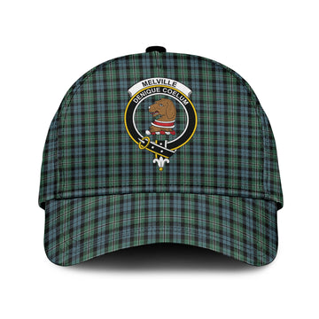 Melville Tartan Classic Cap with Family Crest