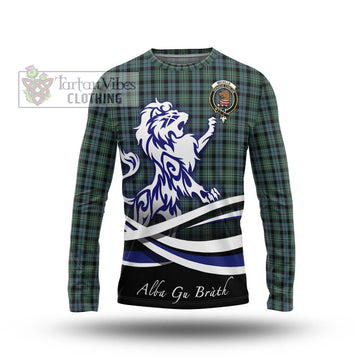 Melville Tartan Long Sleeve T-Shirt with Alba Gu Brath Regal Lion Emblem Unisex - Tartan Vibes Clothing