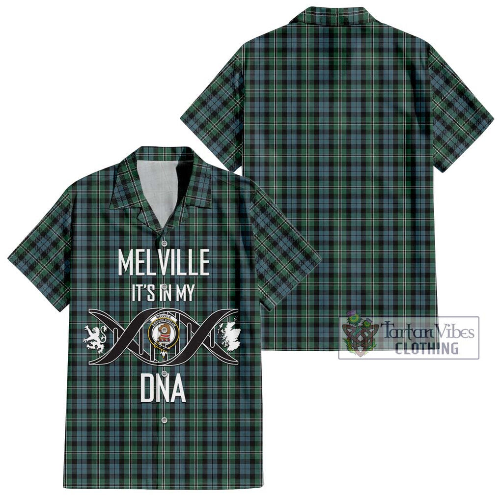 Melville Tartan Hawaiian Shirt with Family Crest DNA In Me Style Kid - Tartan Vibes Clothing