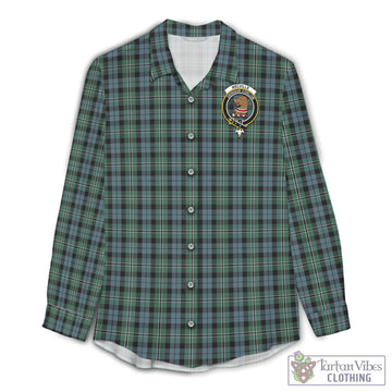 Melville Tartan Womens Casual Shirt with Family Crest