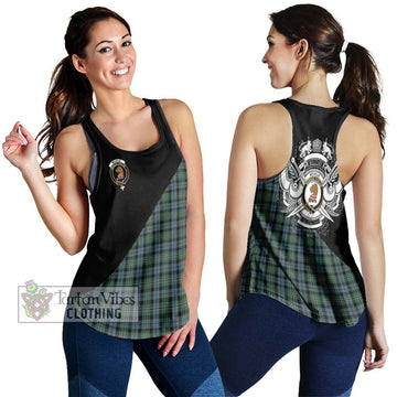 Melville Tartan Women's Racerback Tanks with Family Crest and Military Logo Style 4XL - Tartan Vibes Clothing