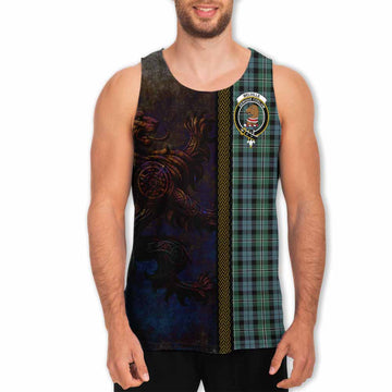 Melville Tartan Family Crest Men's Tank Top Alba Gu Brath Be Brave Lion Ancient Style Men - Tartan Vibes Clothing
