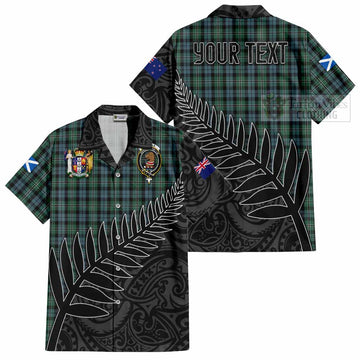 Melville Crest Tartan Hawaiian Shirt with New Zealand Silver Fern Half Style Kid - Tartan Vibes Clothing