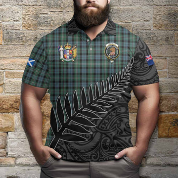 Melville Crest Tartan Polo Shirt with New Zealand Silver Fern Half Style Kid - Tartan Vibes Clothing