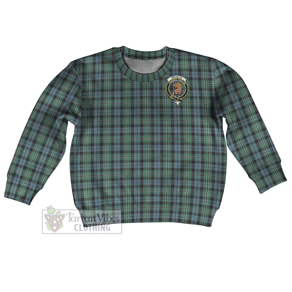 Melville Tartan Kid Ugly Sweater with Family Crest Kid - Tartan Vibes Clothing