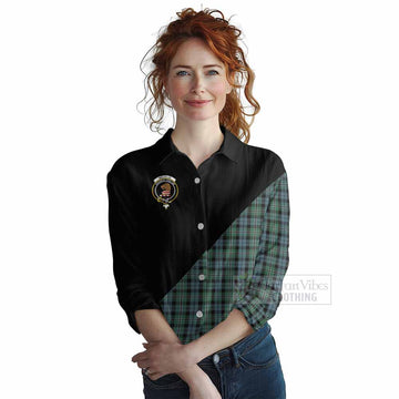 Melville Tartan Women's Casual Shirt with Family Crest and Military Logo Style Female - Tartan Vibes Clothing