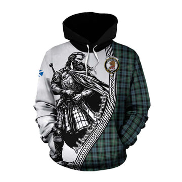 Melville Tartan Clan Crest Cotton Hoodie with Highlander Warrior Celtic Style Pullover Hoodie XS - Tartan Vibes Clothing