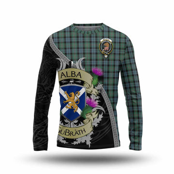 Melville Tartan Family Crest Long Sleeve T-Shirt Lion Rampant Royal Thistle Shield Celtic Inspired Unisex - Tartan Vibes Clothing