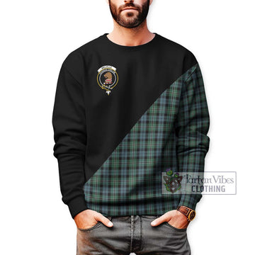 Melville Tartan Sweatshirt with Family Crest and Military Logo Style Unisex - Tartan Vibes Clothing