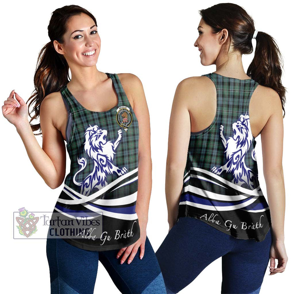 Melville Tartan Women's Racerback Tanks with Alba Gu Brath Regal Lion Emblem 4XL - Tartan Vibes Clothing