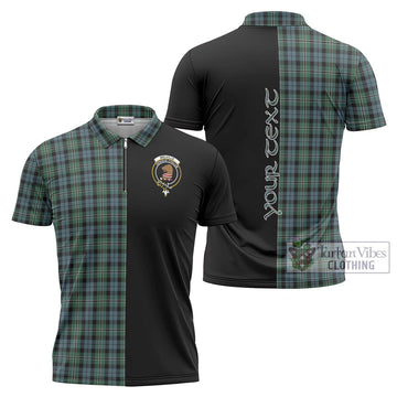 Melville Tartan Zipper Polo Shirt with Family Crest and Half Of Me Style Unisex - Tartan Vibes Clothing