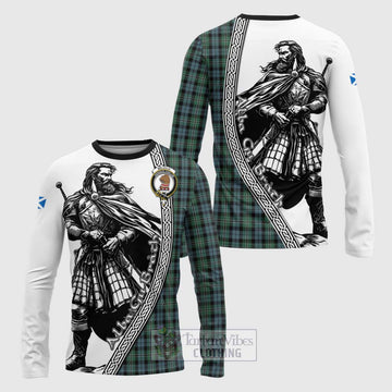 Melville Tartan Clan Crest Long Sleeve T-Shirt with Highlander Warrior Celtic Style Unisex - Tartan Vibes Clothing