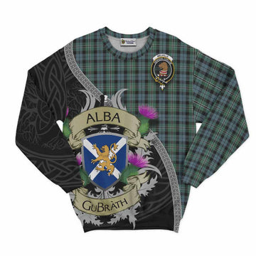 Melville Tartan Family Crest Sweatshirt Lion Rampant Royal Thistle Shield Celtic Inspired Unisex - Tartan Vibes Clothing