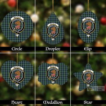 Melville Tartan Christmas Aluminium Ornament with Family Crest Aluminium - Tartan Vibes Clothing
