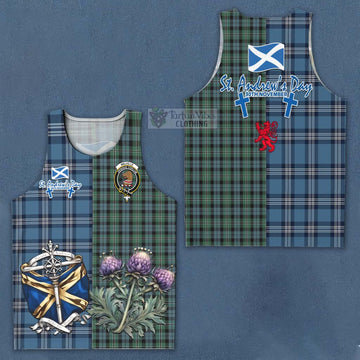 Melville Tartan Men's Tank Top Happy St. Andrew's Day Half Tartan Style Men - Tartan Vibes Clothing