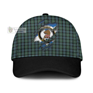 Melville Tartan Classic Cap with Family Crest In Me Style