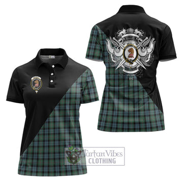 Melville Tartan Women's Polo Shirt with Family Crest and Military Logo Style Women - Tartan Vibes Clothing