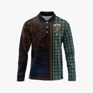 Melville Tartan Family Crest Long Sleeve Polo Shirt Alba Gu Brath Be Brave Lion Ancient Style Unisex - Tartan Vibes Clothing