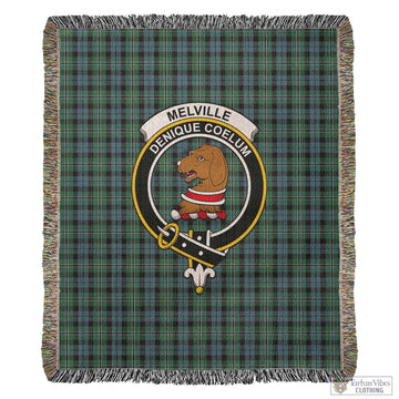 Melville Tartan Woven Blanket with Family Crest
