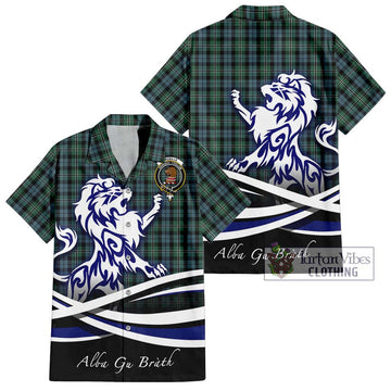 Melville Tartan Hawaiian Shirt with Alba Gu Brath Regal Lion Emblem Kid - Tartan Vibes Clothing