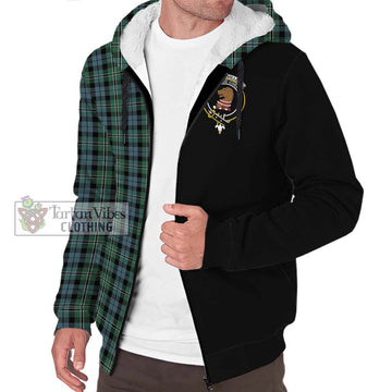 Melville Tartan Sherpa Hoodie with Family Crest and Half Of Me Style Unisex S - Tartan Vibes Clothing