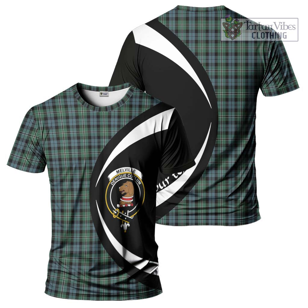 Melville Tartan T-Shirt with Family Crest Circle Style Kid's Shirt - Tartan Vibes Clothing