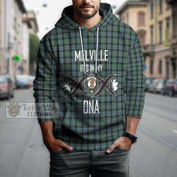 Melville Tartan Hoodie with Family Crest DNA In Me Style Pullover Hoodie - Tartan Vibes Clothing