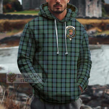 Melville Tartan Cotton Hoodie with Family Crest Zip Hoodie - Tartan Vibes Clothing