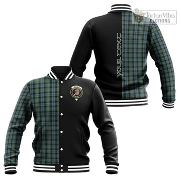 Melville Tartan Baseball Jacket with Family Crest and Half Of Me Style Unisex - Tartan Vibes Clothing