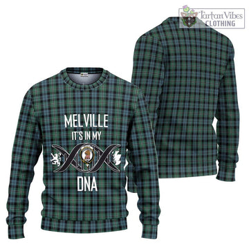 Melville Tartan Ugly Sweater with Family Crest DNA In Me Style Unisex - Tartan Vibes Clothing