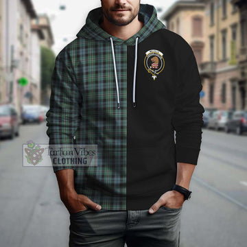 Melville Tartan Hoodie with Family Crest and Half Of Me Style Zip Hoodie - Tartan Vibes Clothing