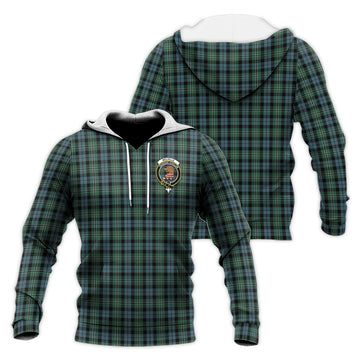 Melville Tartan Knitted Hoodie with Family Crest