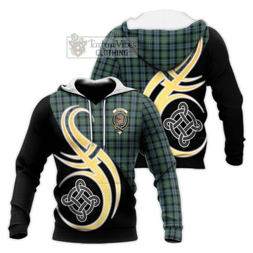 Melville Tartan Knitted Hoodie with Family Crest and Celtic Symbol Style Unisex Knitted Pullover Hoodie - Tartan Vibes Clothing