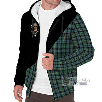 Melville Tartan Sherpa Hoodie with Family Crest and Military Logo Style Unisex S - Tartan Vibes Clothing