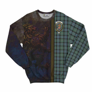 Melville Tartan Family Crest Sweatshirt Alba Gu Brath Be Brave Lion Ancient Style Unisex - Tartan Vibes Clothing