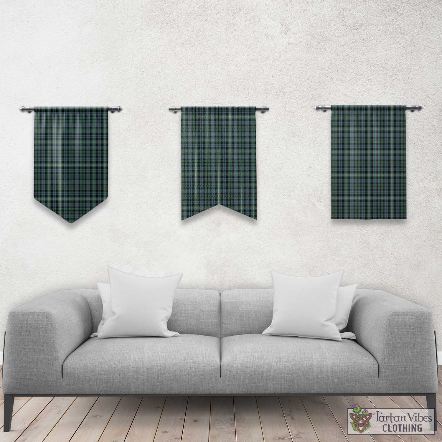 Melville Tartan Gonfalon, Tartan Banner Rectangle - Tartan Vibes Clothing