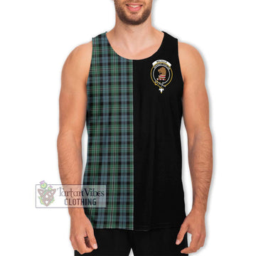 Melville Tartan Men's Tank Top with Family Crest and Half Of Me Style Men - Tartan Vibes Clothing