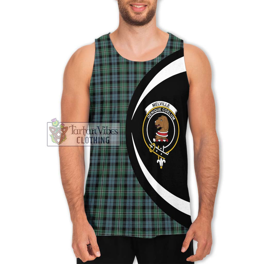 Melville Tartan Men's Tank Top with Family Crest Circle Style Men - Tartan Vibes Clothing