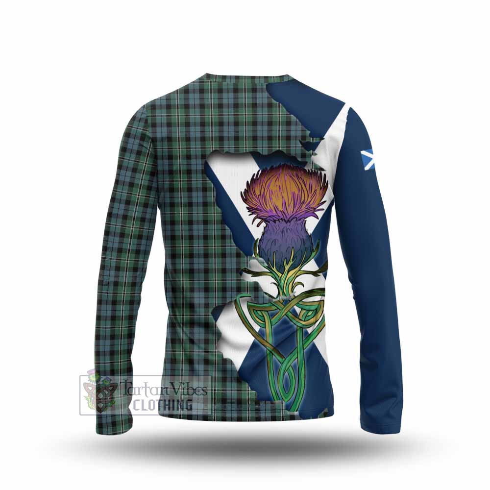 Melville Tartan Family Crest Long Sleeve T-Shirt Scottish Thistle Celtic Inspired - Tartan Vibes Clothing