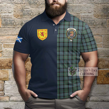 Melville Tartan Polo Shirt Alba with Scottish Lion Royal Arm Half Style - Tartan Vibes Clothing